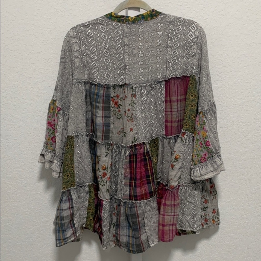 Young Threads Boho Patchwork Tunic Top - Picture 6 of 10